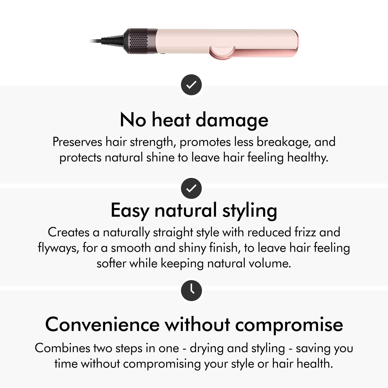 Airstrait Hair Straightener in Amber Silk Specs Detail 2