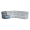 Flexsteel Vernon LAF Power Recliner with Power Headrest, Lumbar, Heat and Massage in Admiral