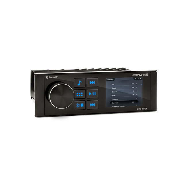 Front Left of Alpine Marine Radio