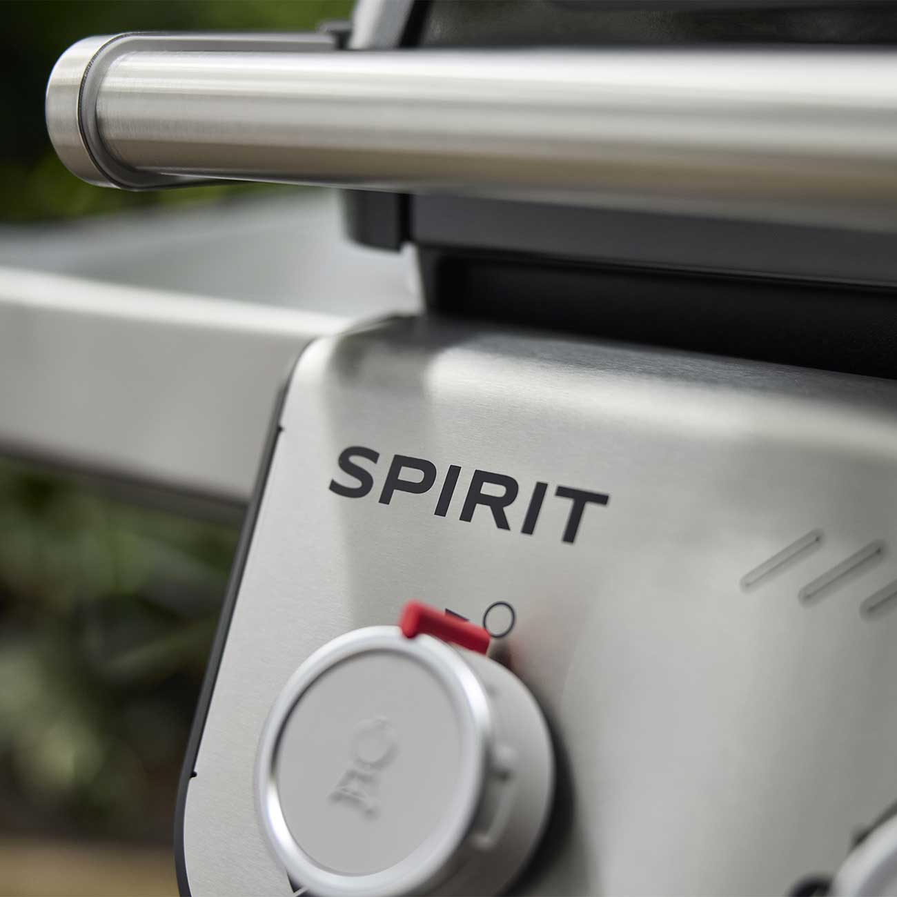 Handle view of Weber Gas Grill