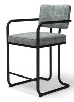 RAM Game Room Prohibition Series Barstool in Vintage Gray