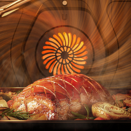 True convection oven cooking food evenly