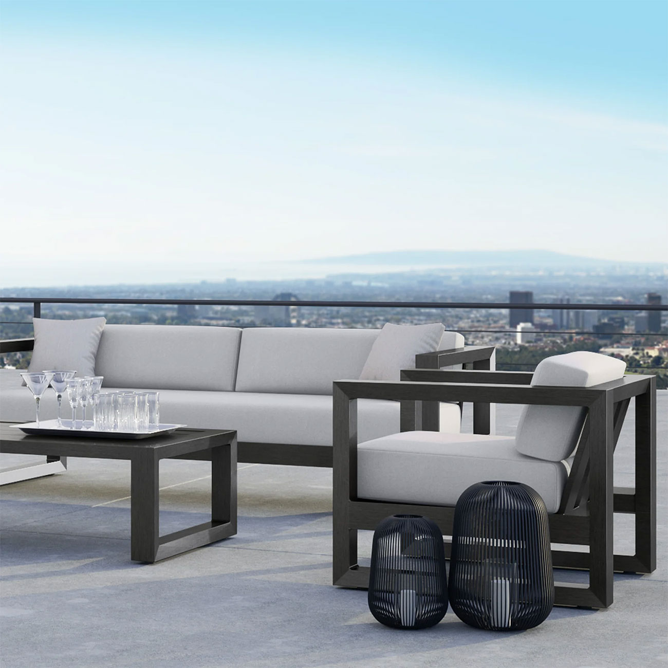 Sunset West - SW3801-21-SLVR-STKIT - Patio Chairs & Chaise Lounges