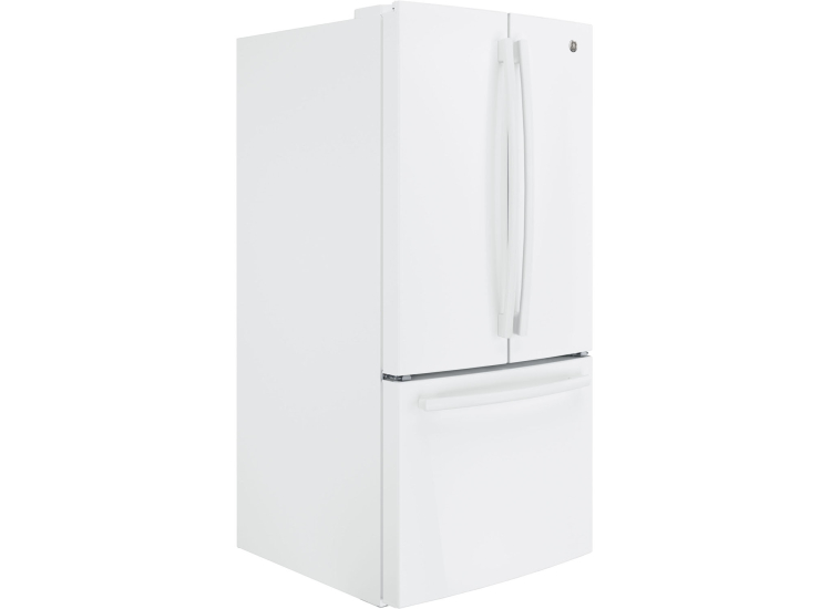 GE 24.7 Cu. Ft. French-Door Refrigerator 33-Inch Wide in White - GNE25JGKWW