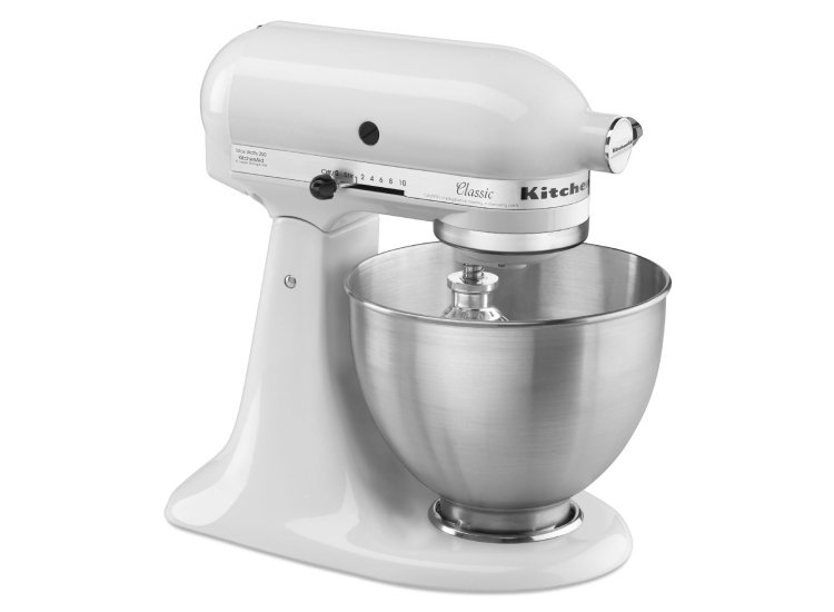 KitchenAid Classic 4.5 Qt. White Tilt-Head Stand Mixer - K45SSWH