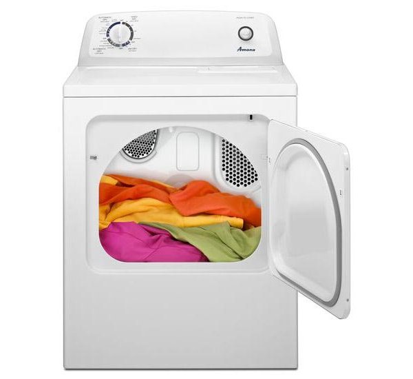 Amana 6 5 Cu Ft White Electric Dryer Ned4655ew Abt