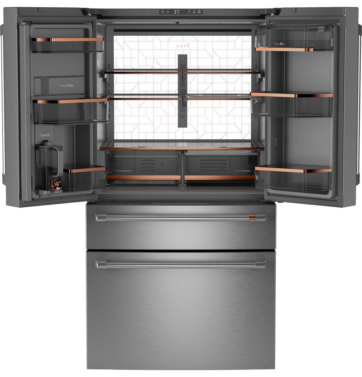 Cafe - CJE23DP2WS1 - 4 Door French Door Refrigerators