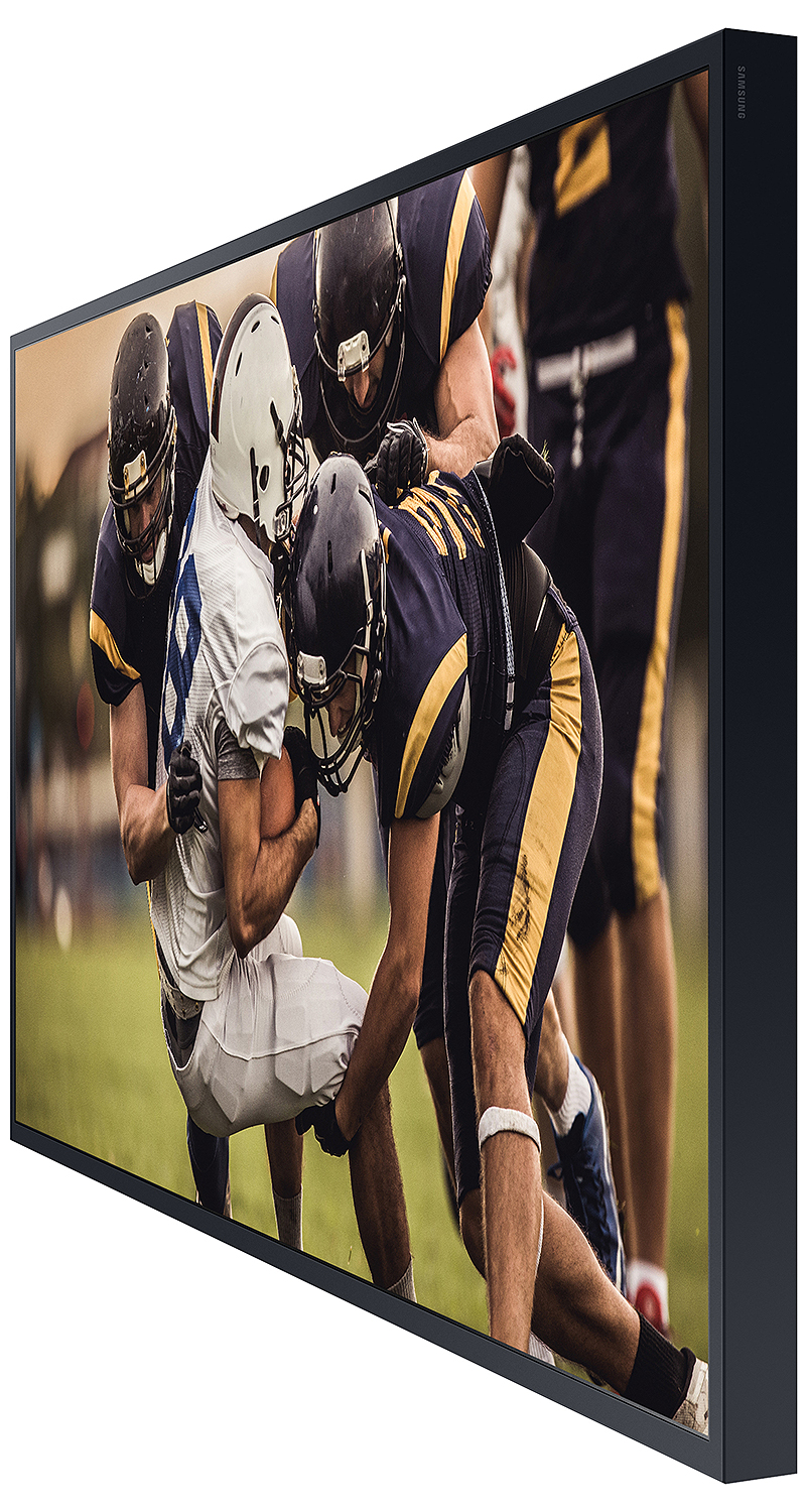 Angle image of Samsung The Terrace Black QLED 4K UHD Outdoor Smart HDTV