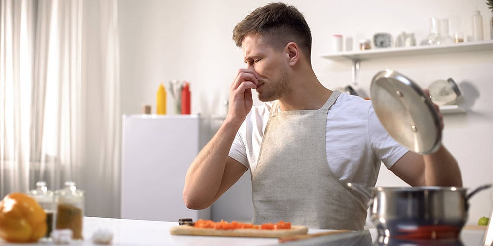 Man Disgusted By Smell