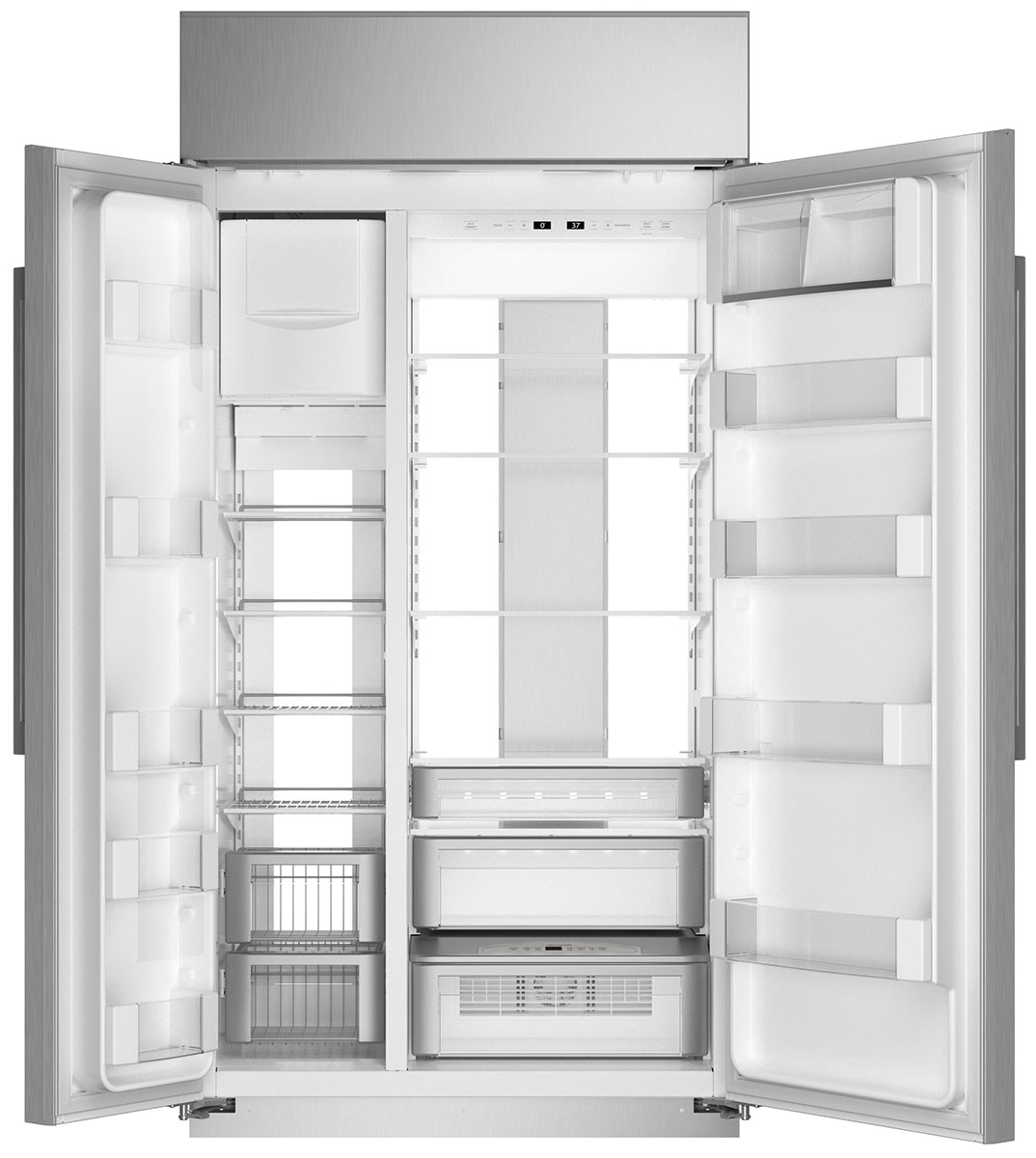 Monogram 42" BuiltIn SideBySide Refrigerator ZISS420NNSS