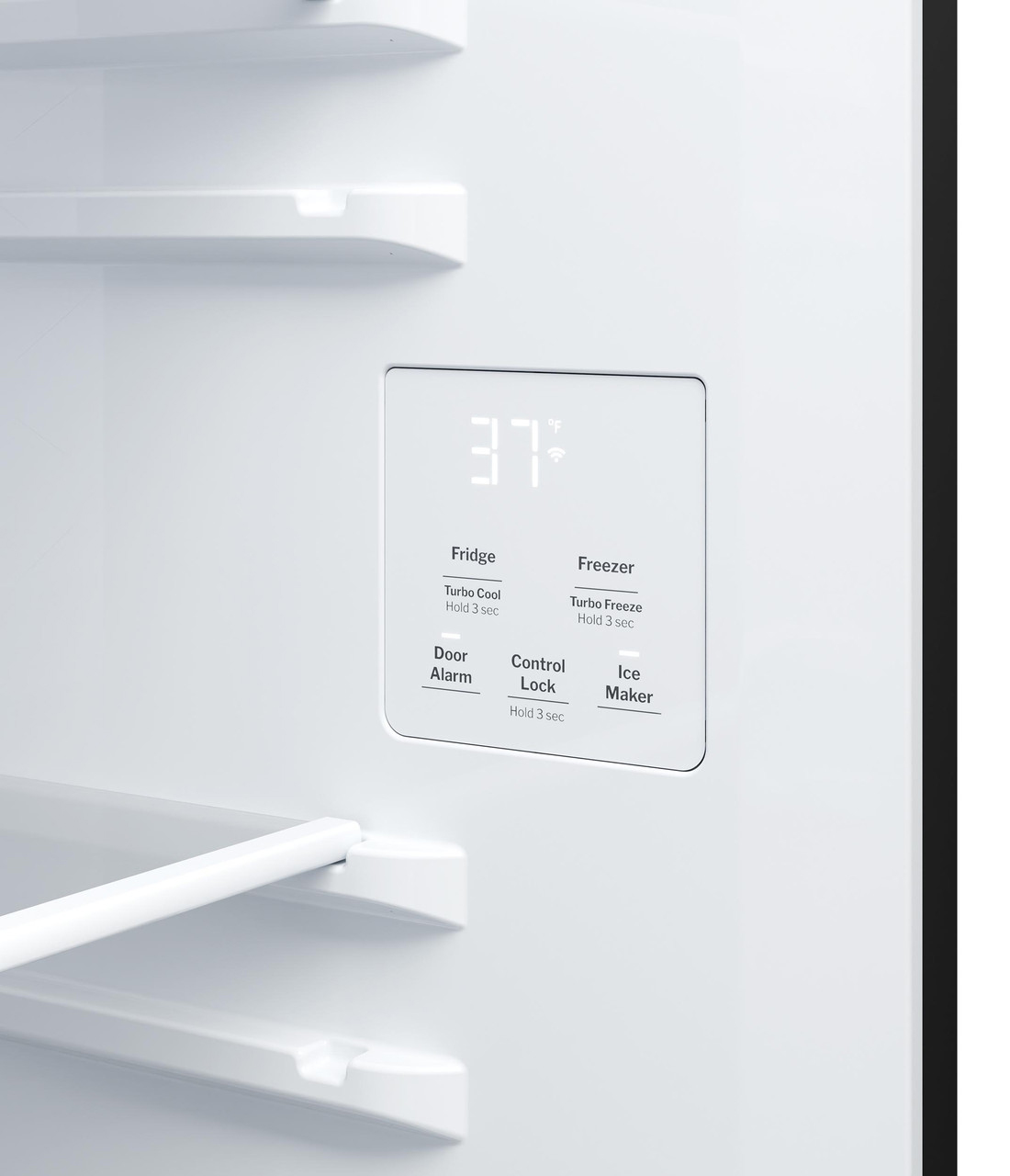 Temp Controls view of GE Refrigerator