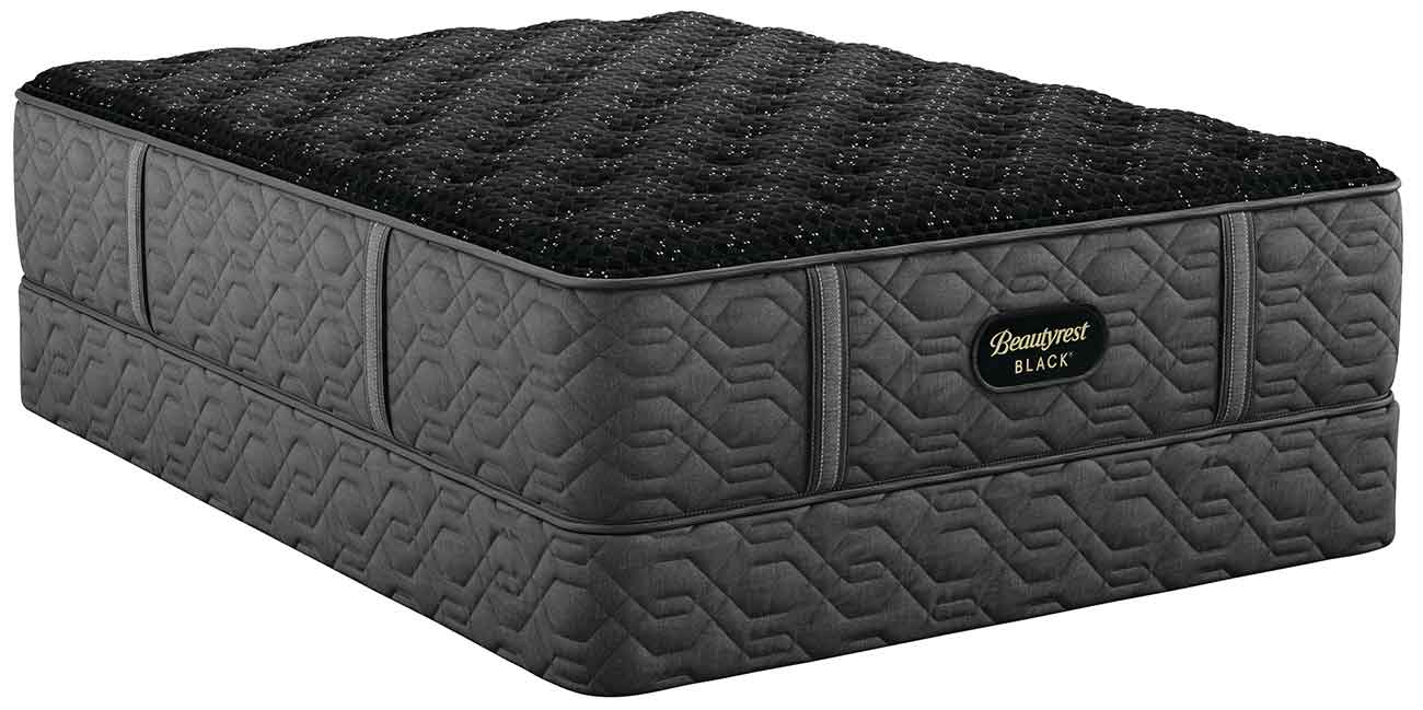 Angled view of Beautyrest Mattress on foundation
