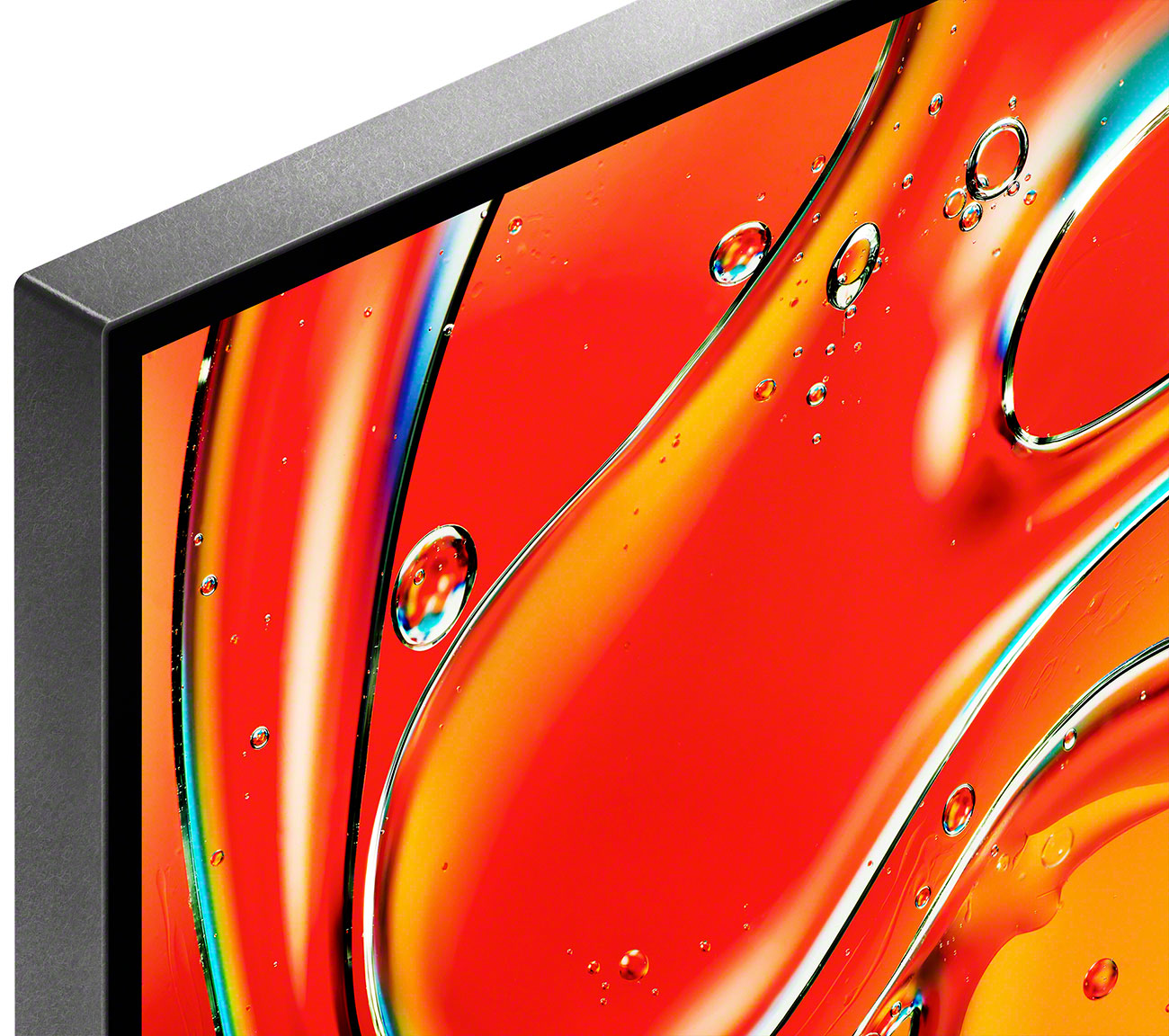 Closeup Corner View of Sony 7 4K MiniLED TV