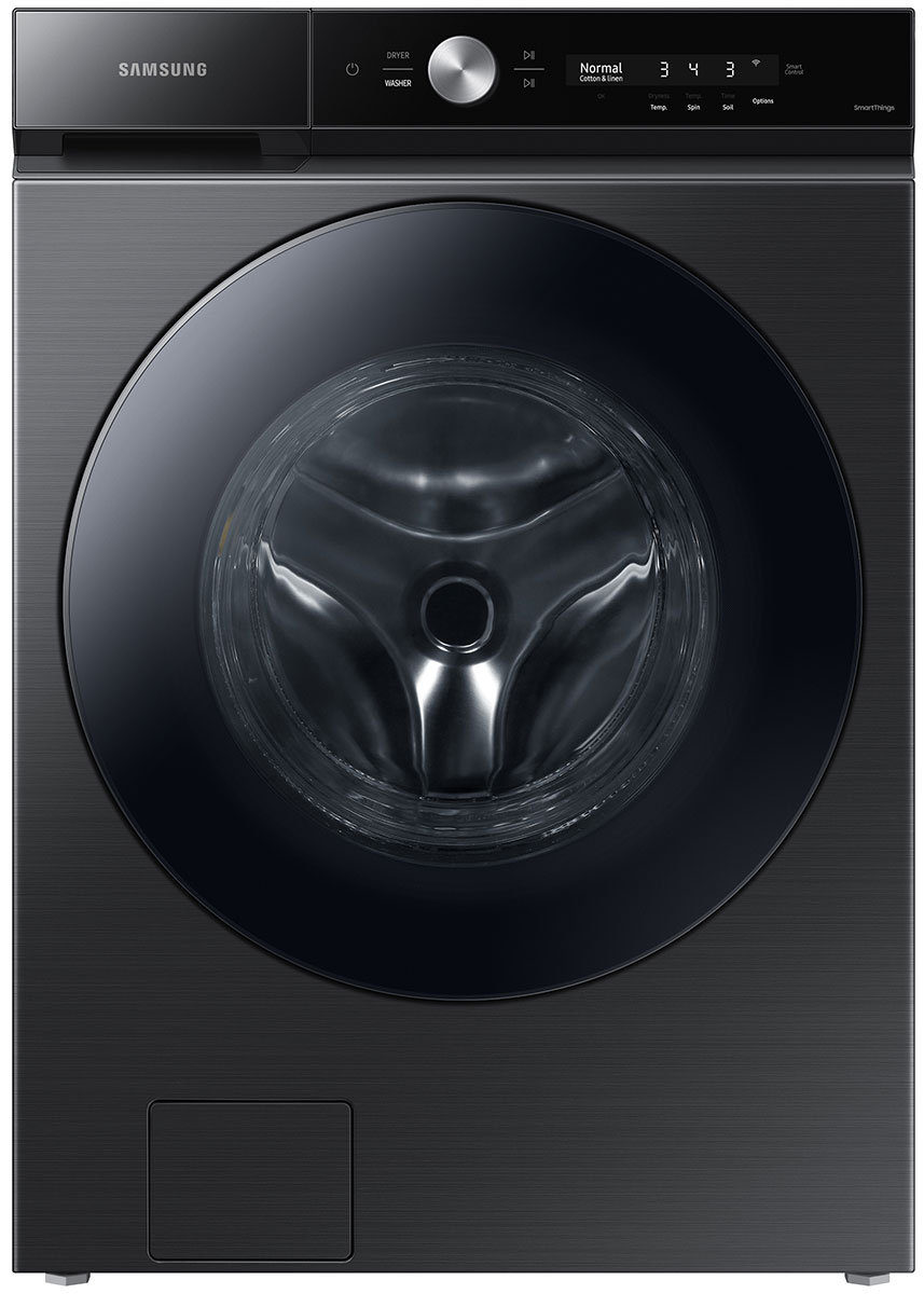 Samsung Bespoke 5.3 Cu. Ft. Brushed Black Ultra Capacity Front Load Washer With Super Speed Wash...