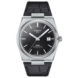 Tissot PRX Powermatic 80 Black Leather Watch T1374071605100