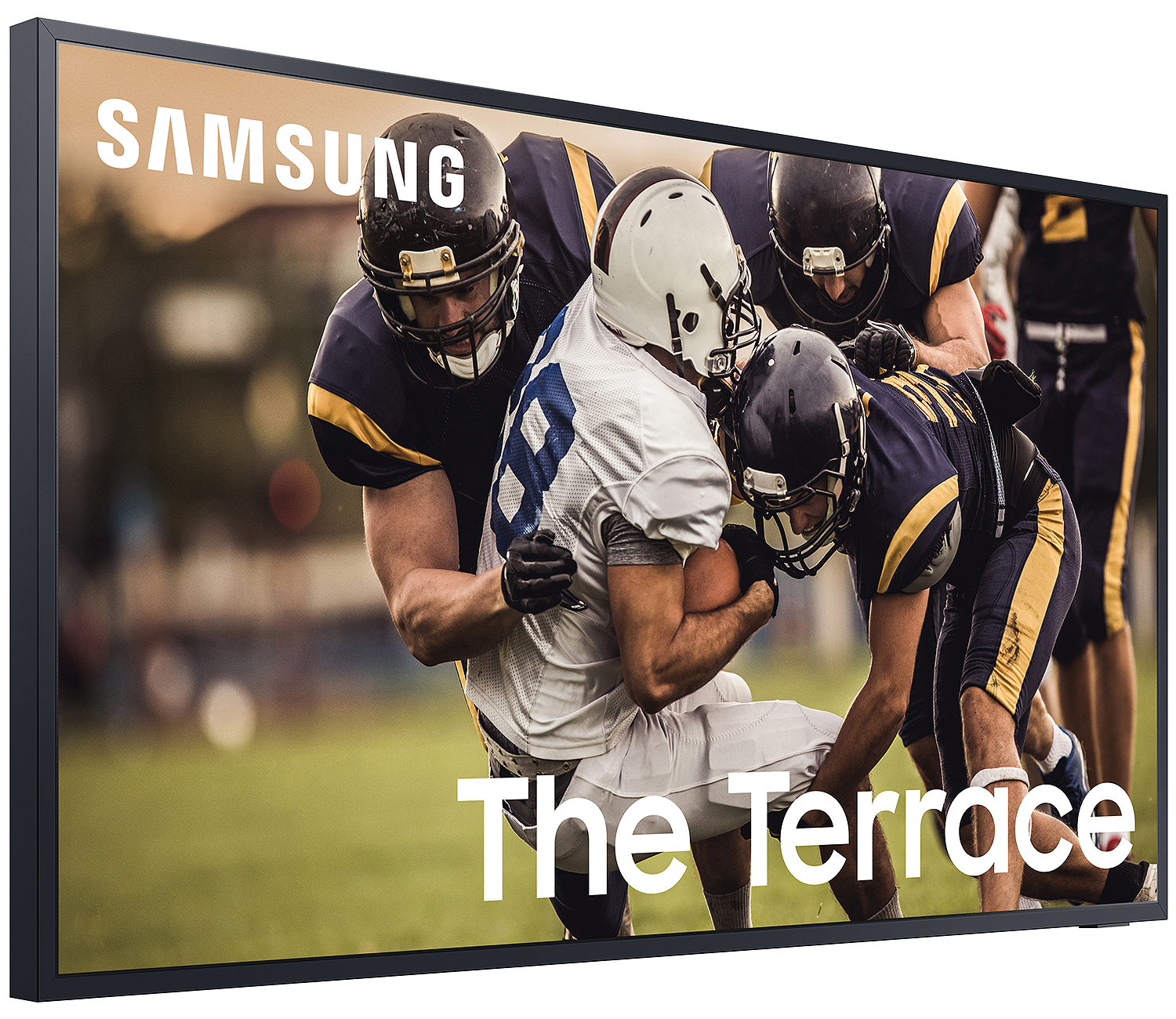 Left angle image of Samsung The Terrace Black QLED 4K UHD Outdoor Smart HDTV