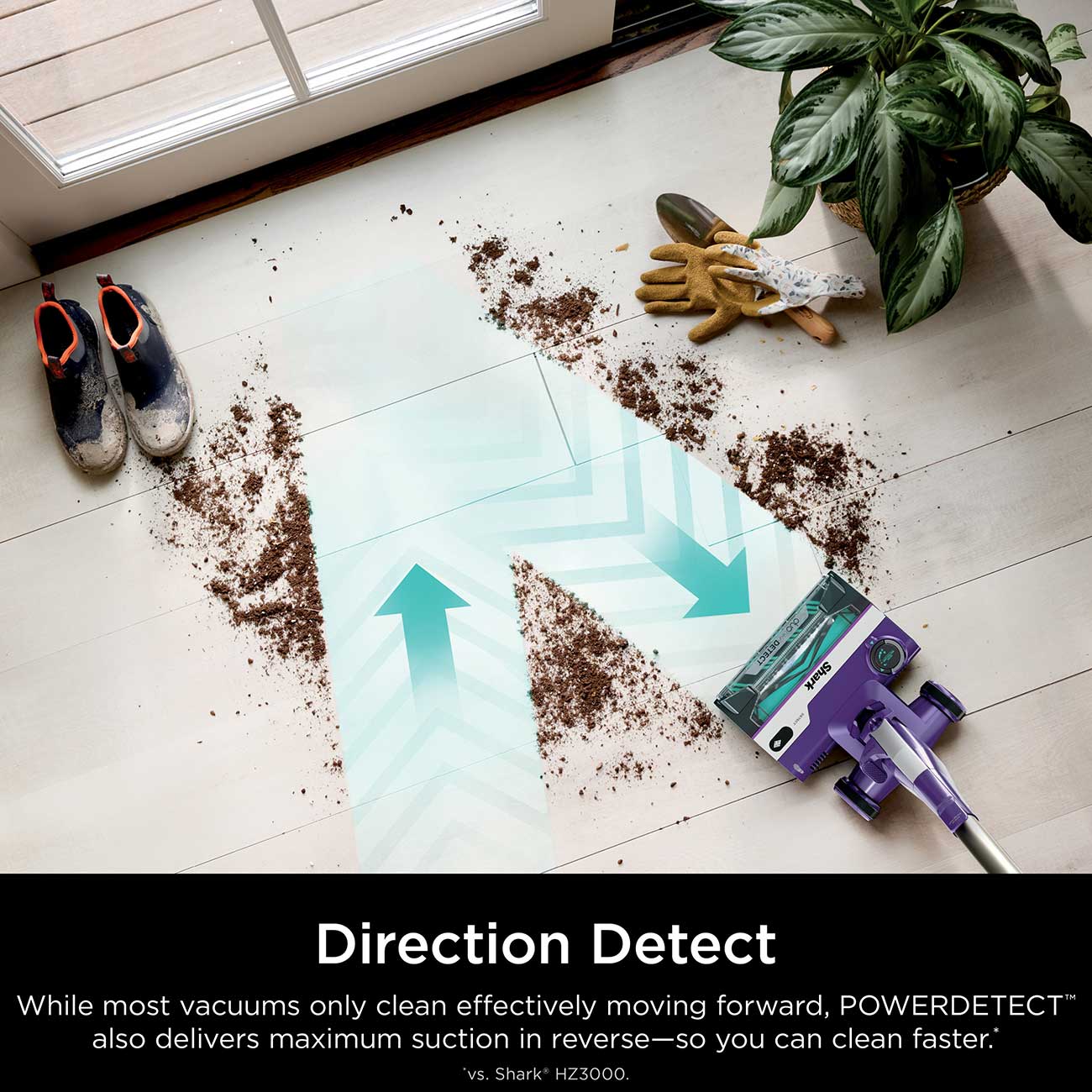 Shark PowerDetect Ultra-Light Corded Stick Vacuum DirectionDetect Detail