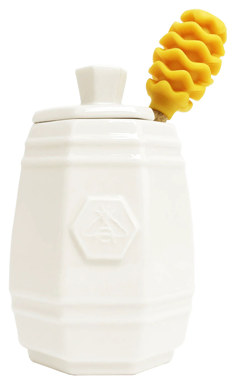 Front view of Honey Pot & Dipper Set