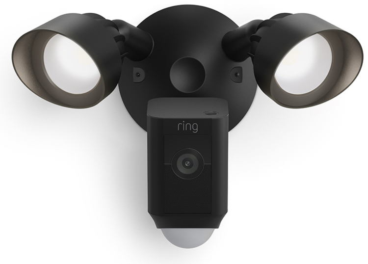 Ring Floodlight Cam Wired Pro, Telecamera Di Sorveglianza Con Faretti, Colore Nero, Cablata, Nuova