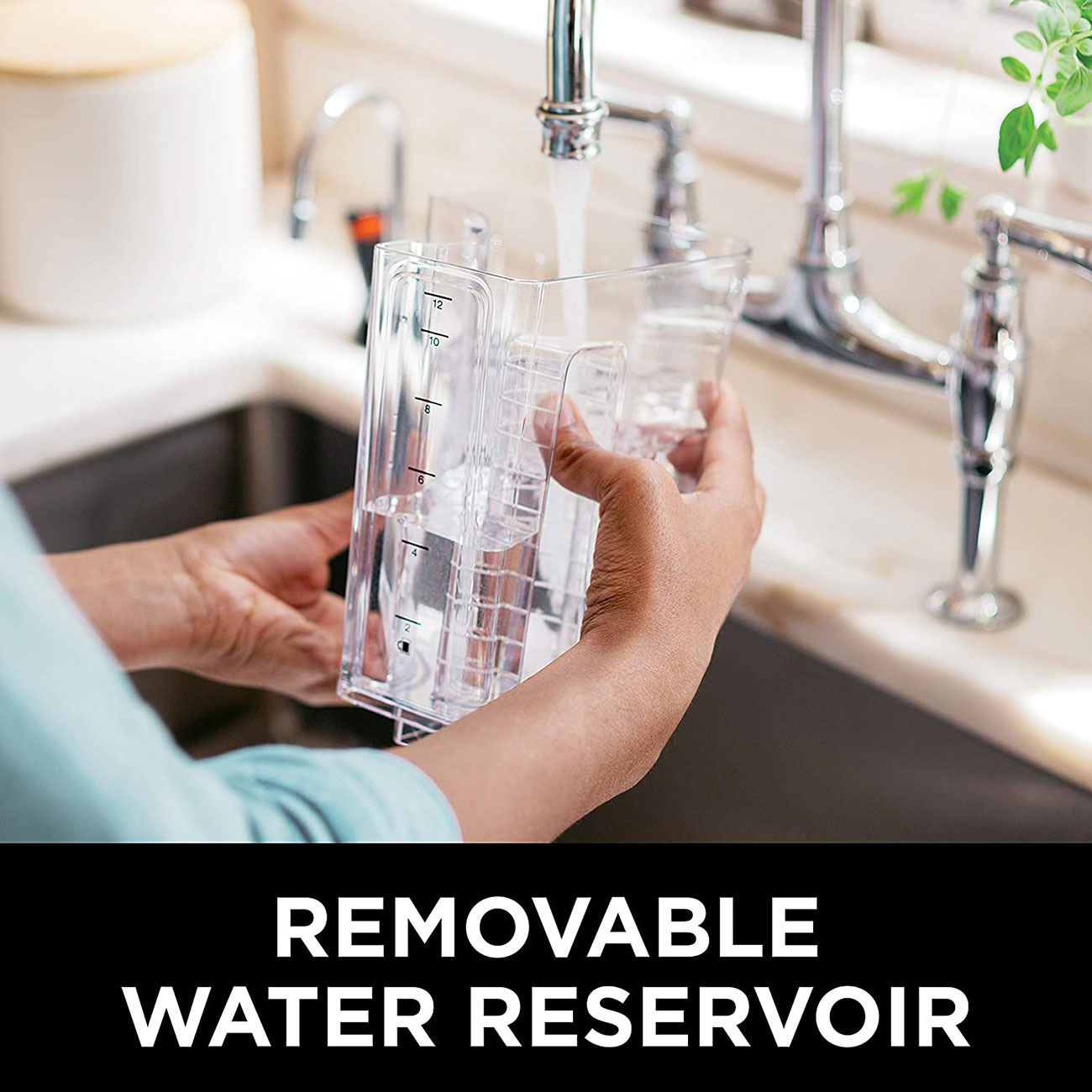Front View of Ninja Coffee Maker Water Reservoir Feature