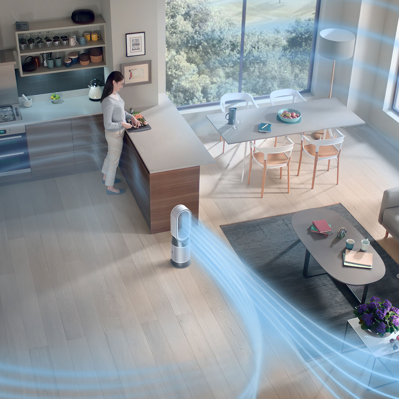 Lifestyle View of Air Purifier In Room