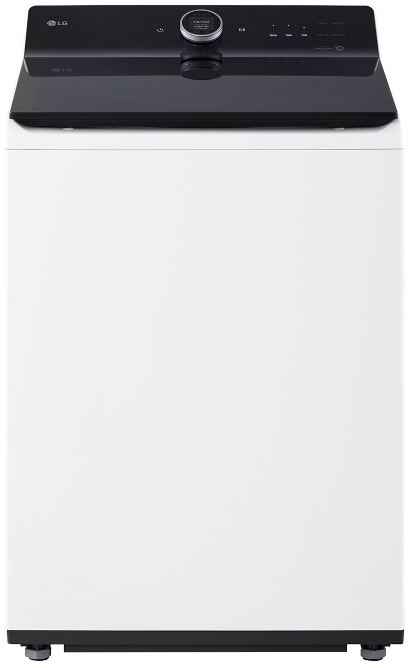 Front View of LG Washer in White