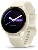 Garmin Smartwatch 43mm Forerunner 165 in Mist Gray and Whitestone - 010-02863-21