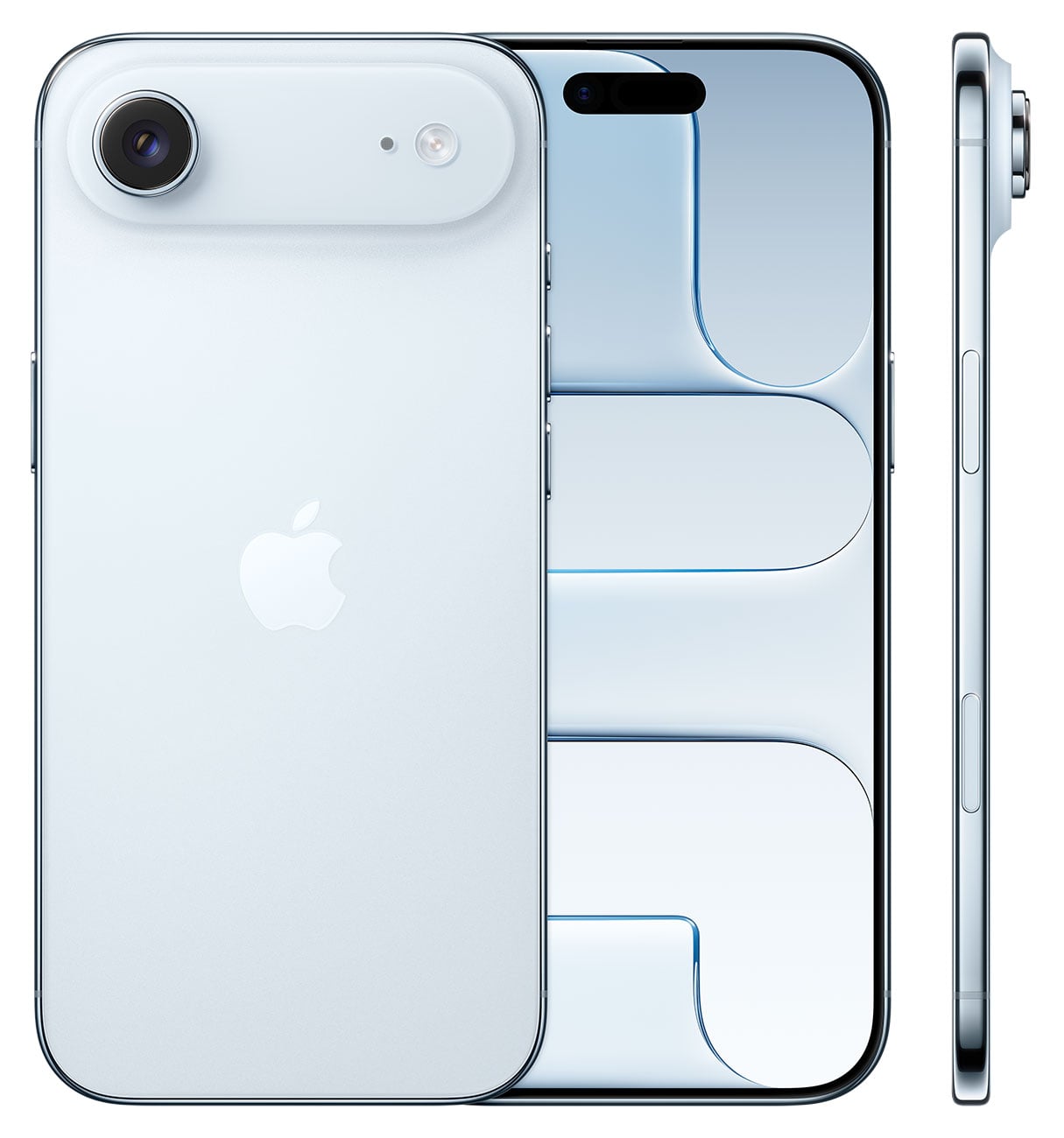 Front Rear and Side View of iPhone Air