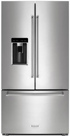 KitchenAid 23.8 Cu. Ft. Counter-Depth French Door Refrigerator 36-Inch Wide in PrintShield Stainless Steel