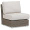 Sunset West Coronado Armless Club Chair in Driftwood | Canvas Flax Sunbrella