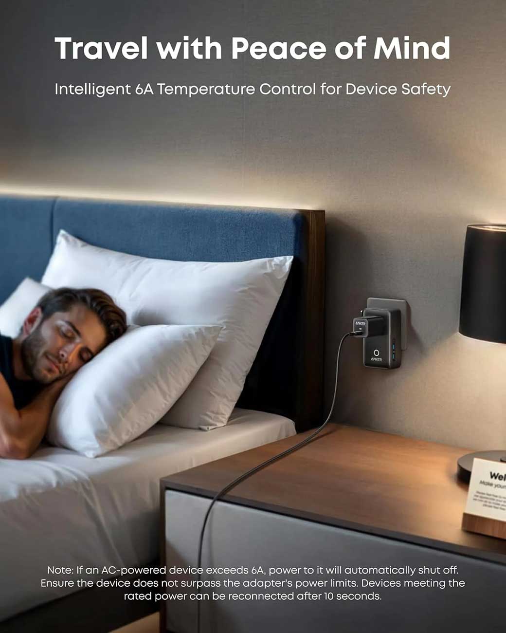 Infographic View of Anker Wall Adapter Travel Feature