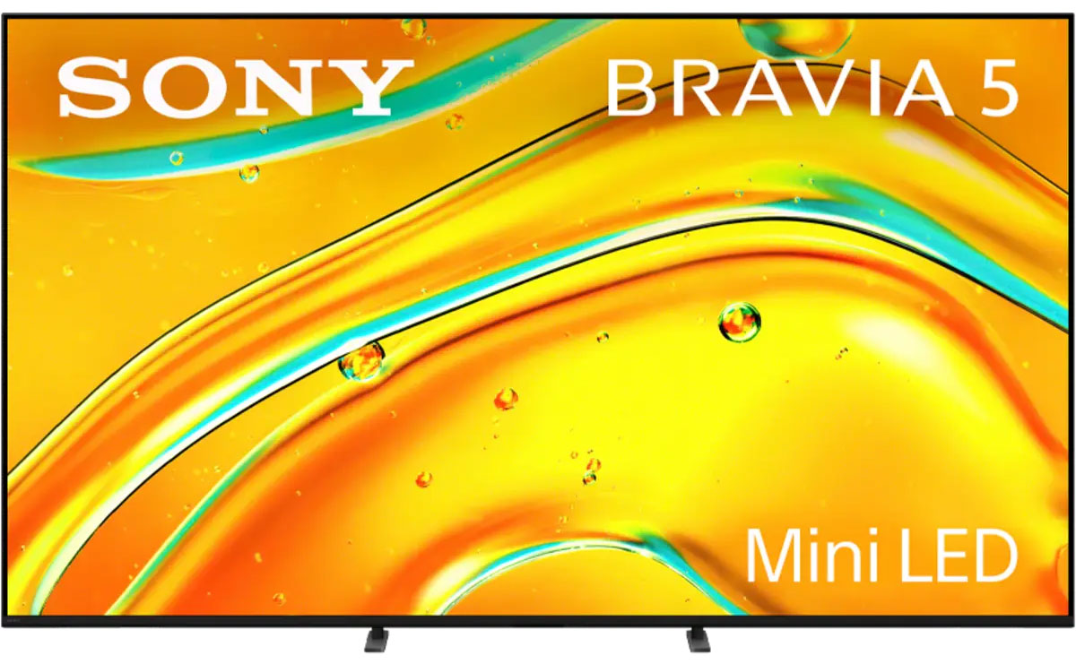 Front View Of The Sony BRAVIA 5 Mini LED TV In Black Finish