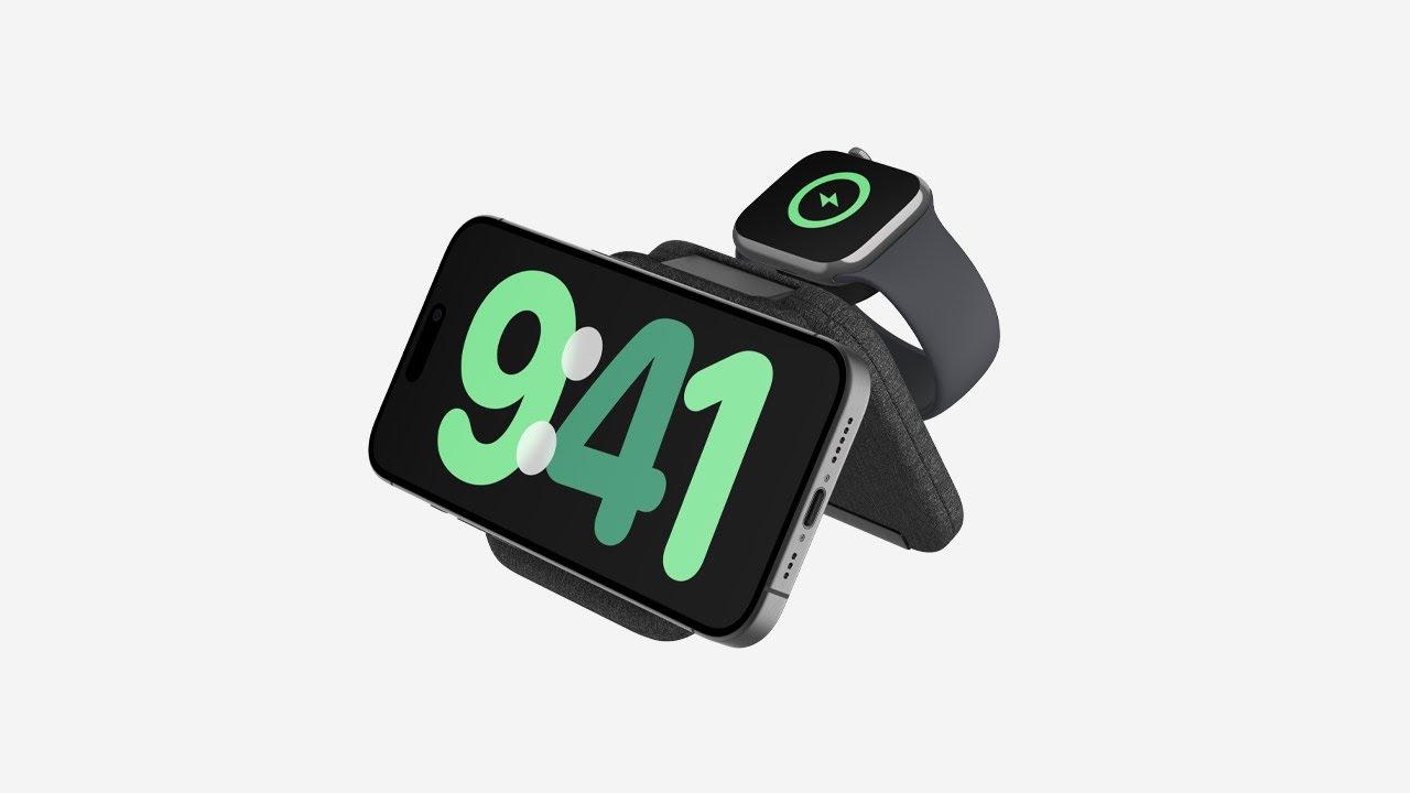 Watch 2-in-1 Magnetic Charging Travel Pad with Qi2