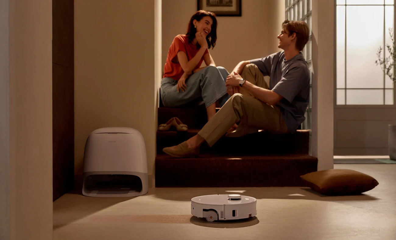 View of Roborock Robot Vacuum near stairs