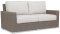 Sunset West Coronado Mid Sofa in Driftwood | Canvas Flax Sunbrella