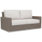 Sunset West Coronado Mid Sofa in Driftwood | Canvas Flax Sunbrella