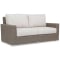 Sunset West Coronado Mid Sofa in Driftwood | Canvas Flax Sunbrella