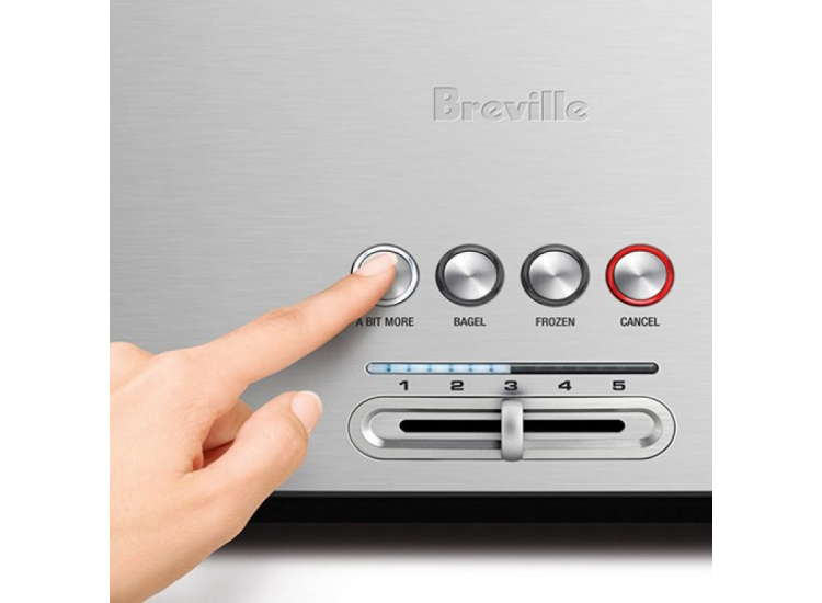 Breville Bit More Stainless Steel Long Slot 4-Slice Toaster - BTA730XL