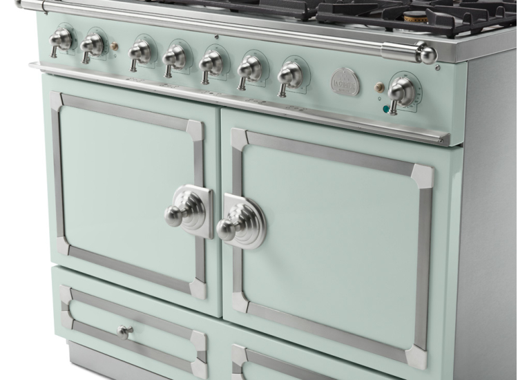 La Cornue CornuFe 110 43 In. Tapestry With Satin Chrome Trim Dual Fuel Range - C1AN