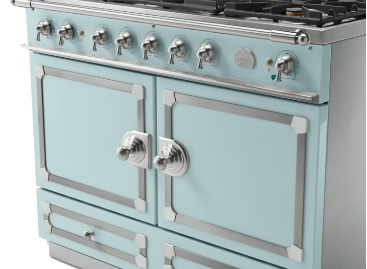La Cornue CornuFe 110 43 In. Roquefort With Satin Chrome Trim Dual Fuel Range - C1QN