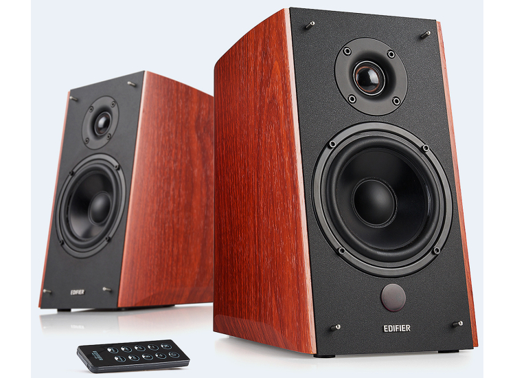 Edifier Wood Powered Bluetooth Bookshelf Speakers (Pair) - R2000DW