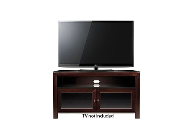 TV stand with a TV on top