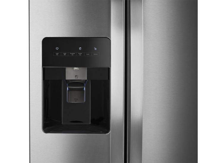 Whirlpool 24.57 Cu. Ft. Side-By-Side Refrigerator 36-Inch Wide in Monochromatic Stainless Steel - WRS315SDHM