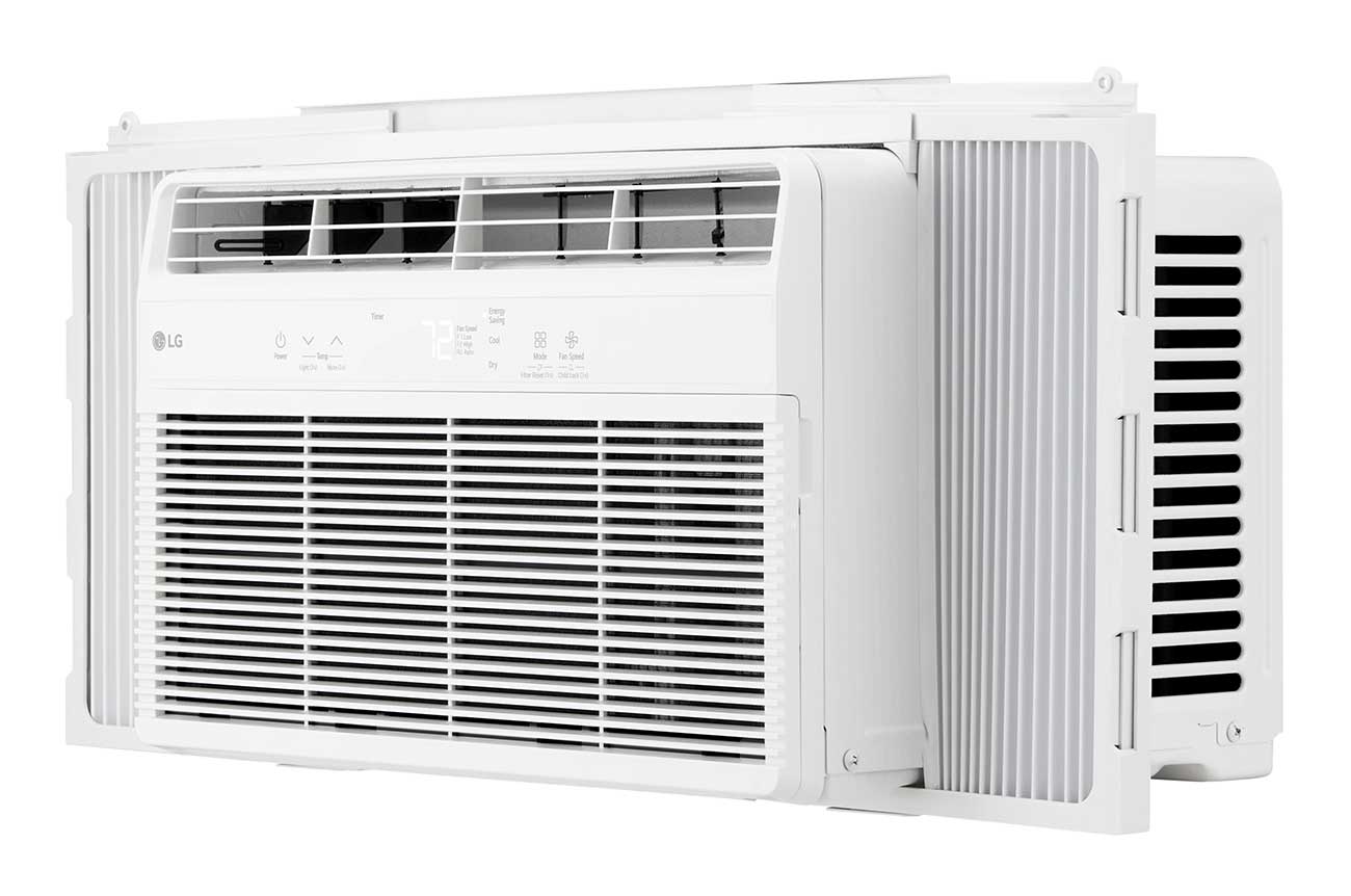 Front Left view of Window Air Conditioner (Window Panels)