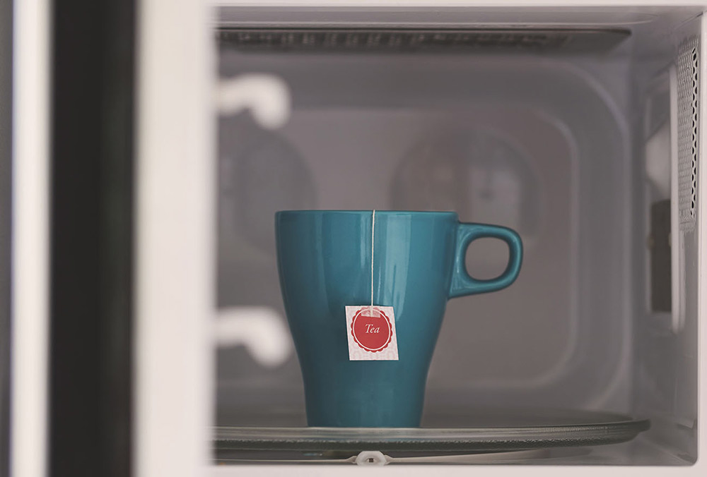 Cup of tea in Microwave