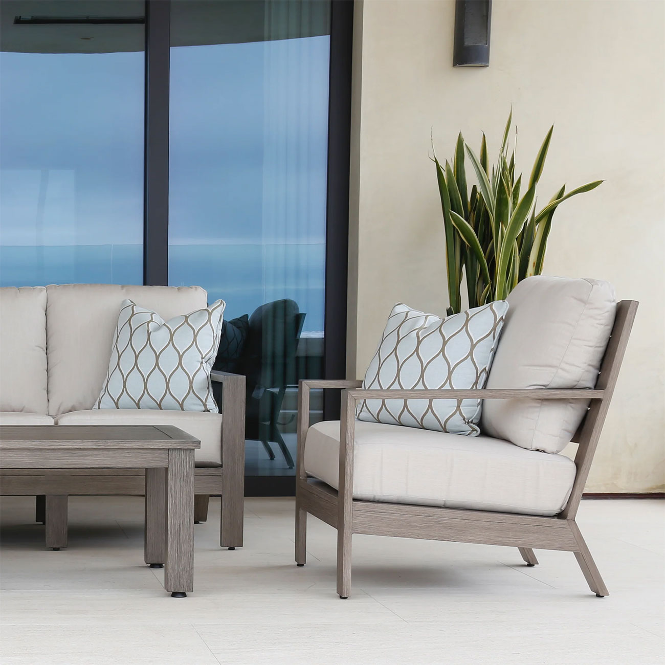 Sunset West - SW3501-21-FLAX-STKIT - Patio Chairs & Chaise Lounges