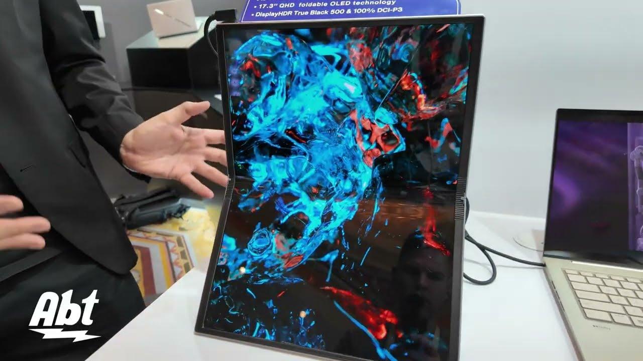 CES 2024 Asus Zenscreen Fold OLED MQ17QH Video