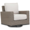 Sunset West Coronado Club Swivel Chair in Driftwood | Canvas Flax Sunbrella