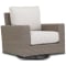 Sunset West Coronado Club Swivel Chair in Driftwood | Canvas Flax Sunbrella