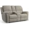 Flexsteel Henry Fabric Power Reclining Loveseat With Console & Power Headrests & Lumbar
